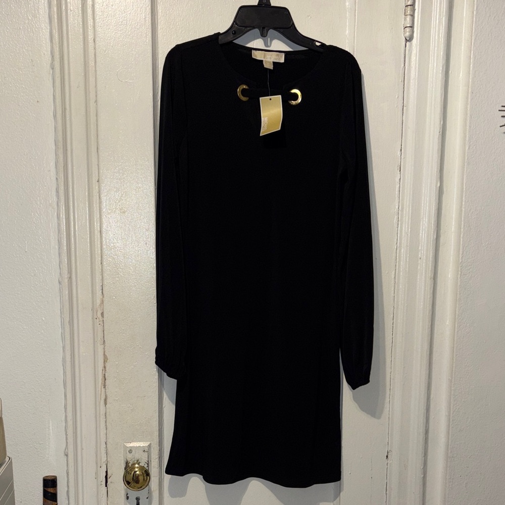 Michael Kors Black Dress with Gold Details